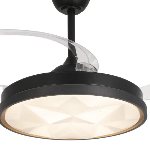 VENTILADOR DE TECHO LED 48W REGULABLE 4 ASPAS PLEGABLES WELLINGTON