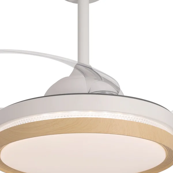 VENTILADOR DE TECHO LED 38W REGULABLE 4 ASPAS PLEGABLES TUCSON