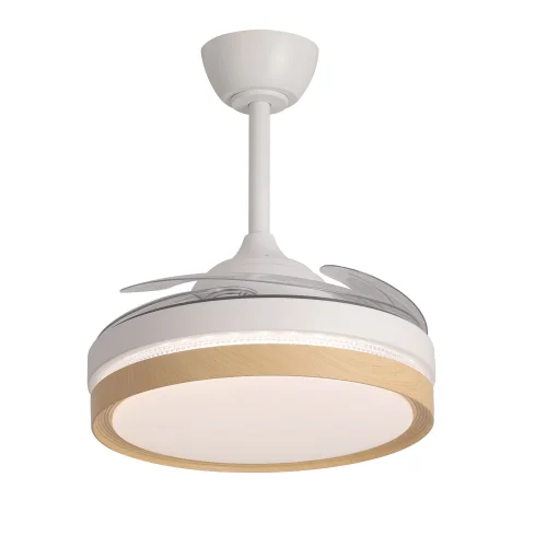 VENTILADOR DE TECHO LED 38W REGULABLE 4 ASPAS PLEGABLES TUCSON