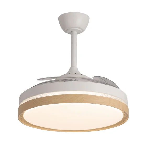 VENTILADOR DE TECHO LED 48W REGULABLE 4 ASPAS PLEGABLES TUCSON