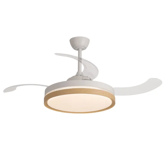 VENTILADOR DE TECHO LED 48W REGULABLE 4 ASPAS PLEGABLES TUCSON
