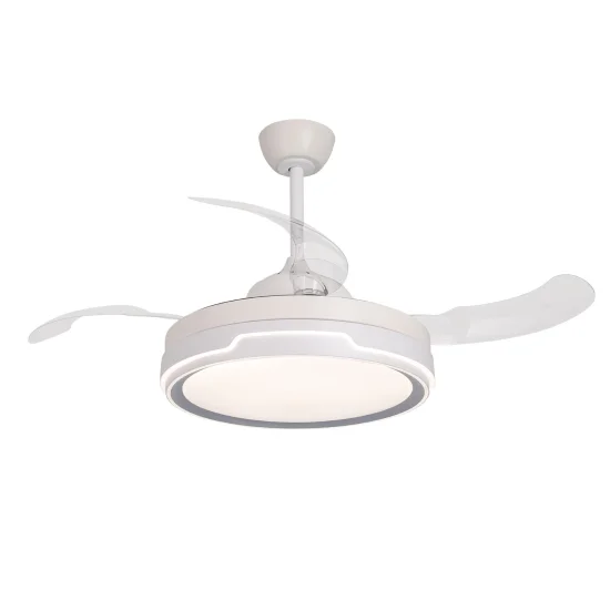 VENTILADOR DE TECHO LED 35W REGULABLE 4 ASPAS RETRÁCTILES CHARLESTON