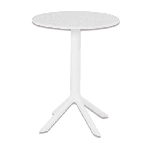 MESA DE JARDIN POLIPROPILENO BLANCO Ø60 CM KORA