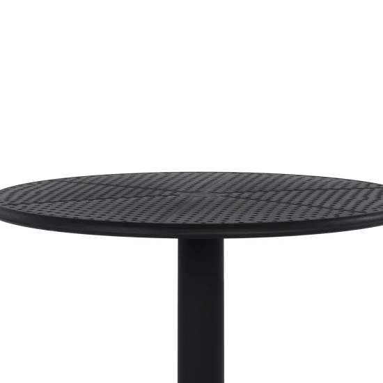 MESA DE JARDIN POLIPROPILENO NEGRO Ø60 CM KORA 2