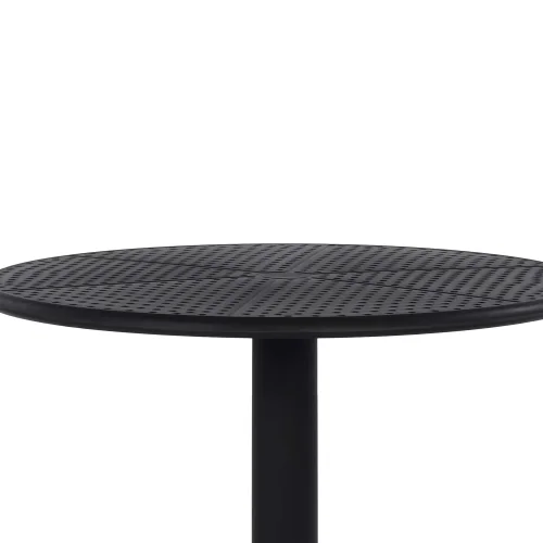 MESA DE JARDIN POLIPROPILENO NEGRO Ø60 CM KORA