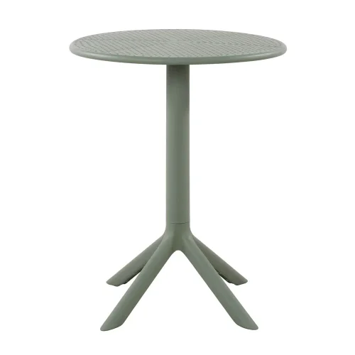 MESA DE JARDIN POLIPROPILENO VERDE KALE Ø60 CM KORA MESA DE JARDIN POLIPROPILENO VERDE KALE Ø60 CM KORA