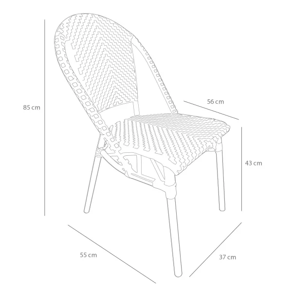 SILLA DE JARDIN VERDE KALE TOULON