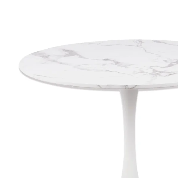 MESA DE COMEDOR REDONDA MÁRMOL BLANCO Ø90 CM SAN ANTONI