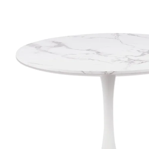 MESA DE COMEDOR REDONDA MÁRMOL BLANCO Ø90 CM SAN ANTONI