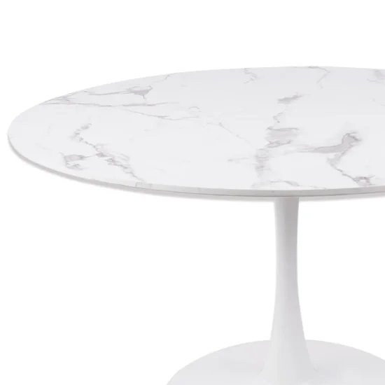 MESA DE COMEDOR REDONDA MÁRMOL BLANCO Ø120 CM SAN ANTONI 2