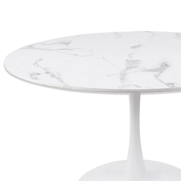 MESA DE COMEDOR REDONDA MÁRMOL BLANCO Ø120 CM SAN ANTONI