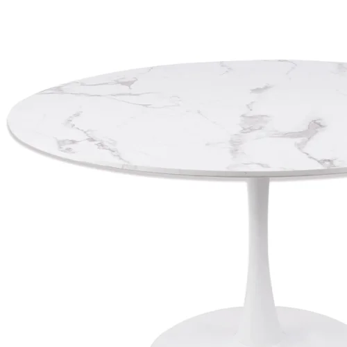 MESA DE COMEDOR REDONDA MÁRMOL BLANCO Ø120 CM SAN ANTONI