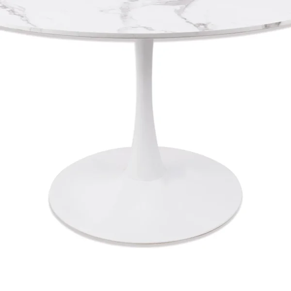 MESA DE COMEDOR REDONDA MÁRMOL BLANCO Ø120 CM SAN ANTONI