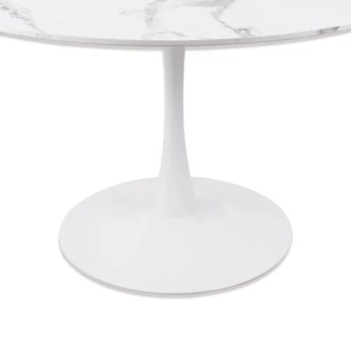 MESA DE COMEDOR REDONDA MÁRMOL BLANCO Ø120 CM SAN ANTONI