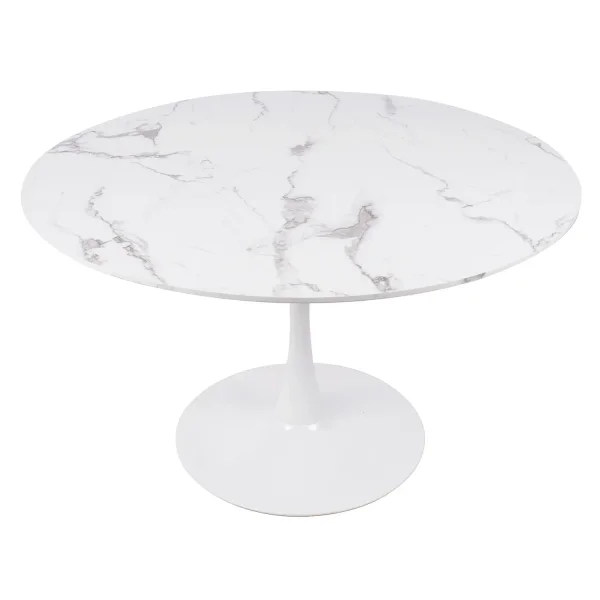 MESA DE COMEDOR REDONDA MÁRMOL BLANCO Ø120 CM SAN ANTONI