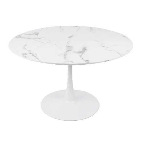 MESA DE COMEDOR REDONDA MÁRMOL BLANCO Ø120 CM SAN ANTONI