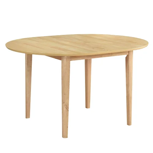 MESA DE COMEDOR REDONDA EXTENSIBLE Ø106 CM MADERA LEKA