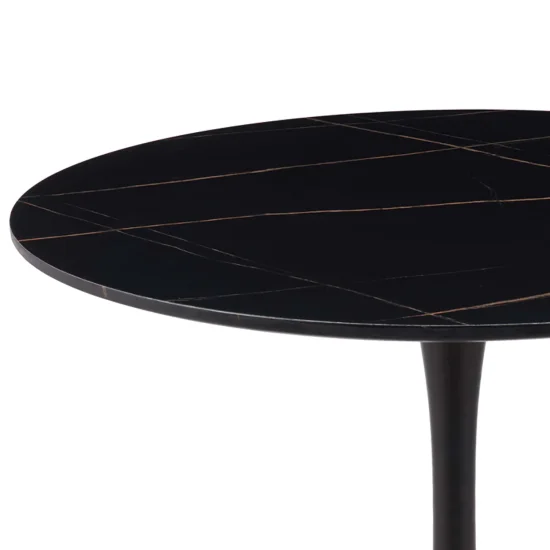 MESA DE COMEDOR REDONDA MÁRMOL NEGRO Ø90 CM SAN ANTONI 2