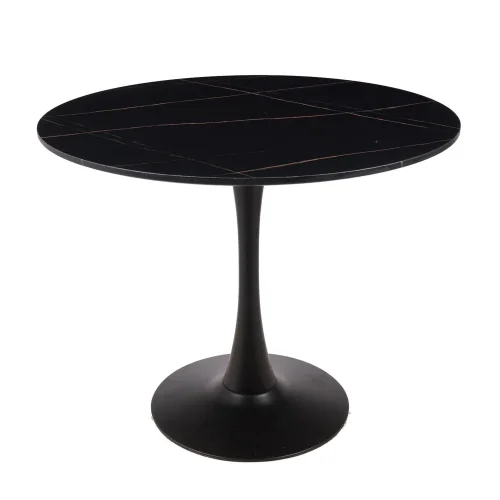MESA DE COMEDOR REDONDA MÁRMOL NEGRO Ø90 CM SAN ANTONI