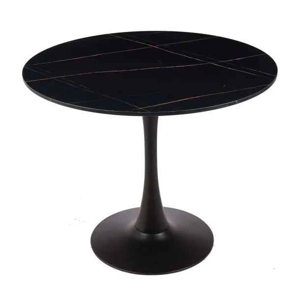 MESA DE COMEDOR REDONDA MÁRMOL NEGRO Ø90 CM SAN ANTONI