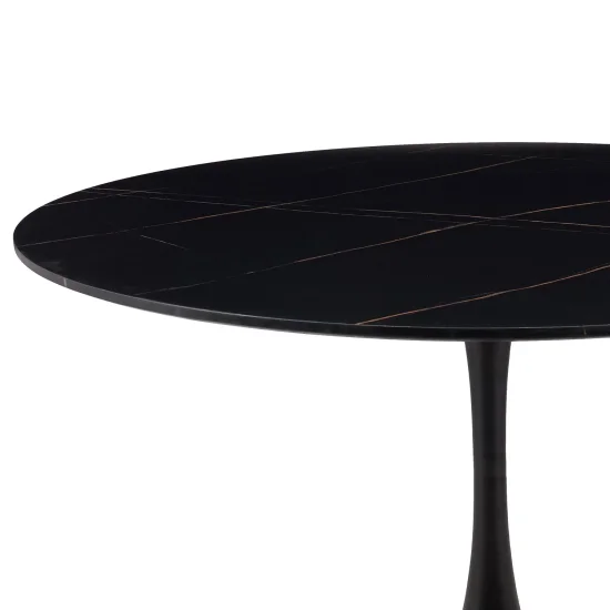 MESA DE COMEDOR REDONDA MÁRMOL NEGRO Ø120 CM SAN ANTONI 2