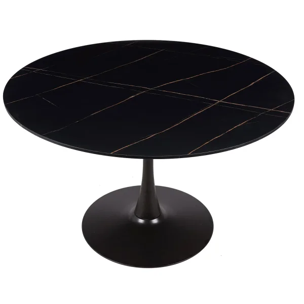 MESA DE COMEDOR REDONDA MÁRMOL NEGRO Ø120 CM SAN ANTONI
