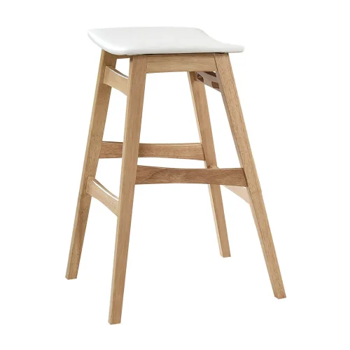 TABURETE ALTO 76,7 CM BLANCO/NATURAL LEKA