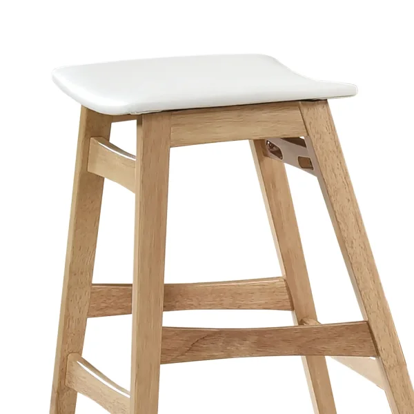 TABURETE ALTO 76,7 CM BLANCO/NATURAL LEKA