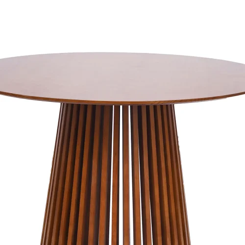 MESA DE COMEDOR REDONDA EN MADERA NOGAL Ø100 CM NEREA
