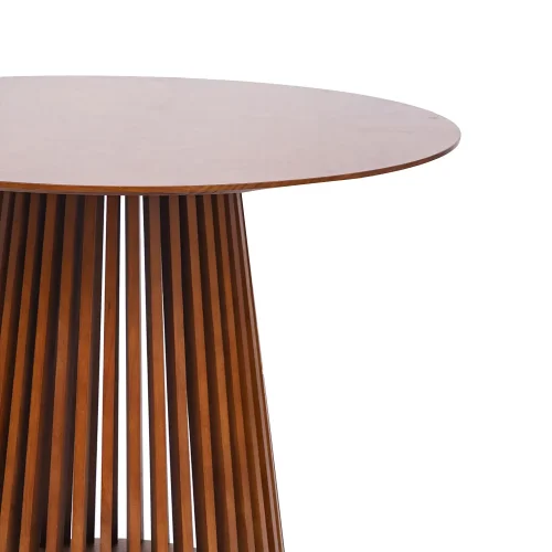 MESA DE COMEDOR REDONDA EN MADERA NOGAL Ø100 CM NEREA