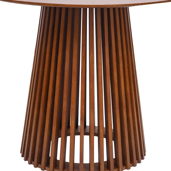 MESA DE COMEDOR REDONDA EN MADERA NOGAL Ø100 CM NEREA