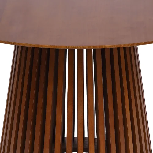 MESA DE COMEDOR REDONDA EN MADERA NOGAL Ø120 CM NEREA