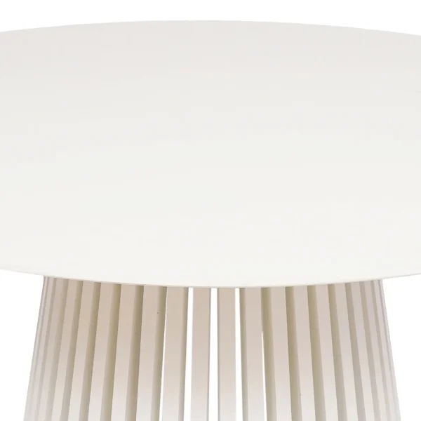 MESA DE COMEDOR REDONDA EN MADERA BLANCA Ø120 CM NEREA MESA DE COMEDOR REDONDA EN MADERA BLANCA Ø120 CM NEREA