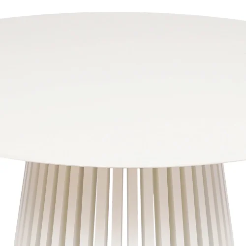 MESA DE COMEDOR REDONDA EN MADERA BLANCA Ø120 CM NEREA MESA DE COMEDOR REDONDA EN MADERA BLANCA Ø120 CM NEREA