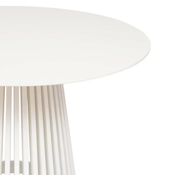 MESA DE COMEDOR REDONDA EN MADERA BLANCA Ø120 CM NEREA MESA DE COMEDOR REDONDA EN MADERA BLANCA Ø120 CM NEREA