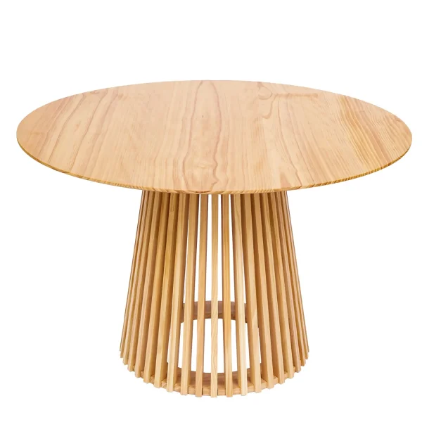 MESA DE COMEDOR REDONDA EN MADERA NATURAL Ø120 CM NEREA