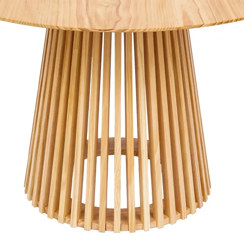 MESA DE COMEDOR REDONDA EN MADERA NATURAL Ø120 CM NEREA