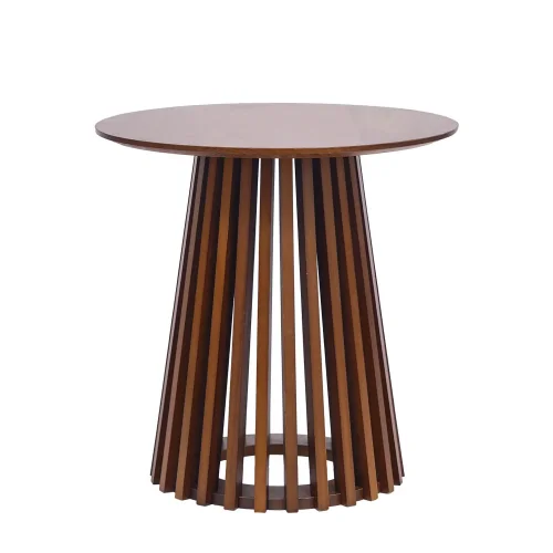 MESA DE CENTRO REDONDA EN MADERA NOGAL Ø50 CM NEREA MESA DE CENTRO REDONDA EN MADERA NOGAL Ø50 CM NEREA