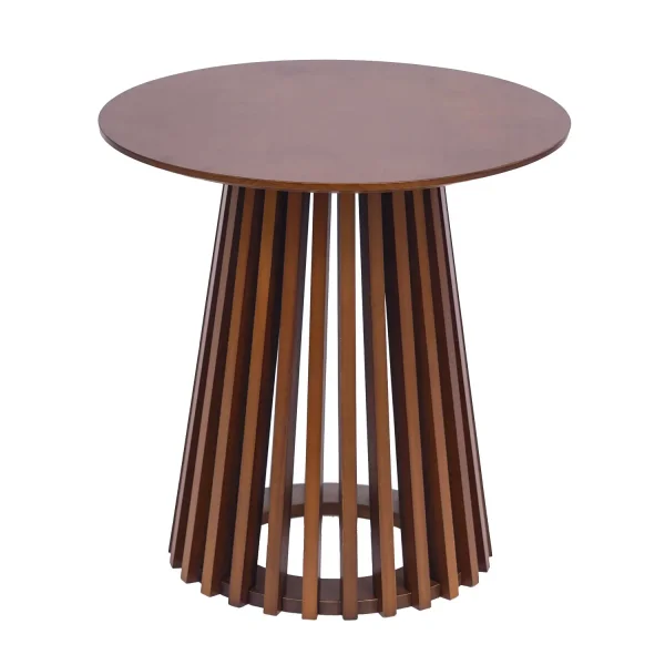 MESA DE CENTRO REDONDA EN MADERA NOGAL Ø50 CM NEREA MESA DE CENTRO REDONDA EN MADERA NOGAL Ø50 CM NEREA