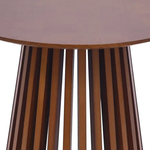 MESA DE CENTRO REDONDA EN MADERA NOGAL Ø50 CM NEREA MESA DE CENTRO REDONDA EN MADERA NOGAL Ø50 CM NEREA