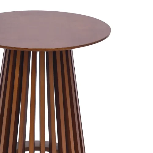 MESA DE CENTRO REDONDA EN MADERA NOGAL Ø50 CM NEREA MESA DE CENTRO REDONDA EN MADERA NOGAL Ø50 CM NEREA