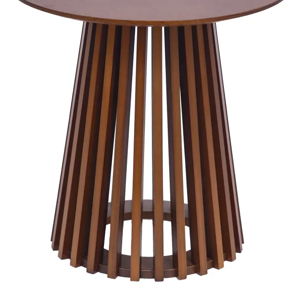 MESA DE CENTRO REDONDA EN MADERA NOGAL Ø50 CM NEREA MESA DE CENTRO REDONDA EN MADERA NOGAL Ø50 CM NEREA