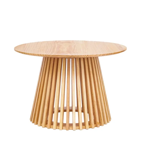 MESA DE CENTRO REDONDA EN MADERA NATURAL Ø70 CM NEREA