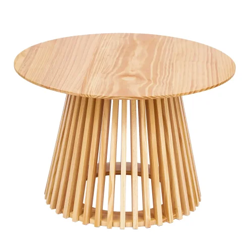 MESA DE CENTRO REDONDA EN MADERA NATURAL Ø70 CM NEREA MESA DE CENTRO REDONDA EN MADERA NATURAL Ø70 CM NEREA