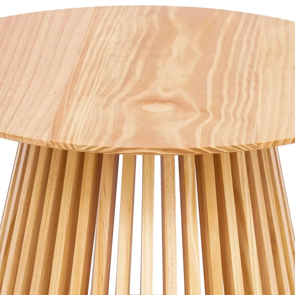 MESA DE CENTRO REDONDA EN MADERA NATURAL Ø70 CM NEREA MESA DE CENTRO REDONDA EN MADERA NATURAL Ø70 CM NEREA