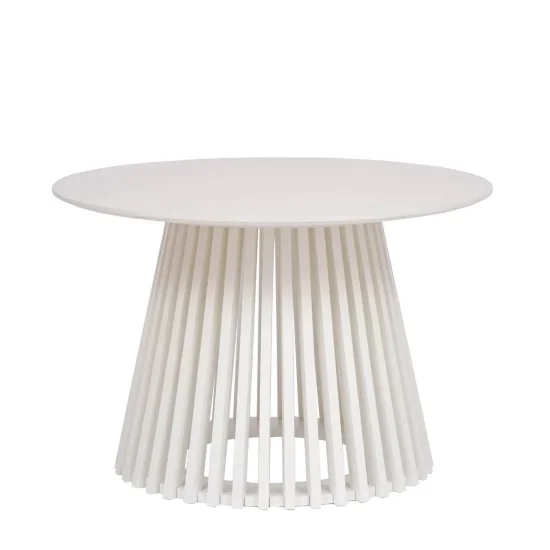 MESA DE CENTRO REDONDA EN MADERA BLANCA Ø70 CM NEREA