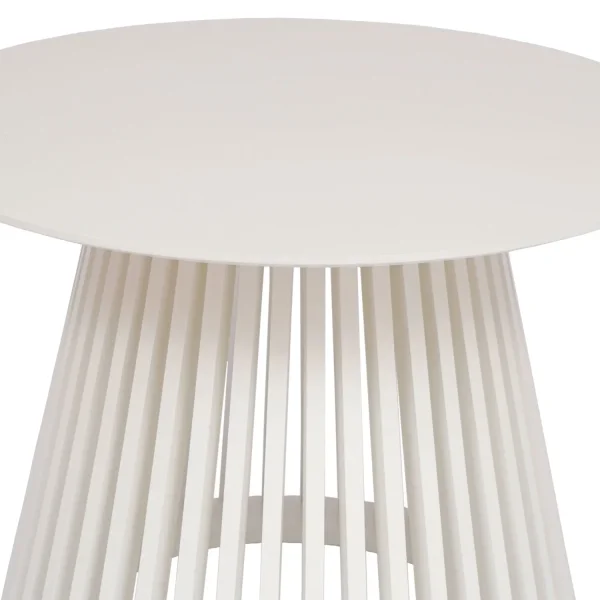 MESA DE CENTRO REDONDA EN MADERA BLANCA Ø70 CM NEREA MESA DE CENTRO REDONDA EN MADERA BLANCA Ø70 CM NEREA