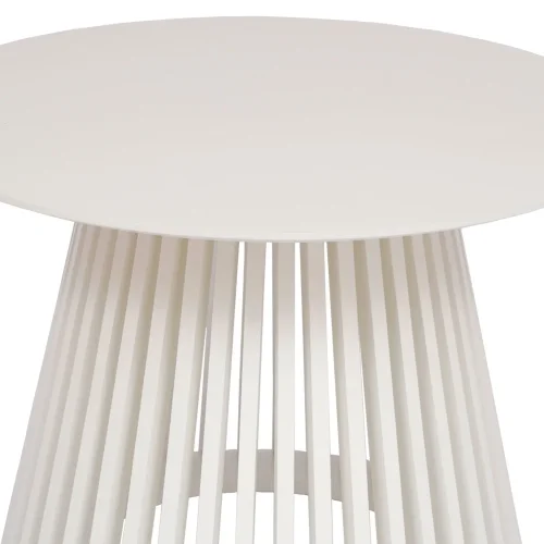 MESA DE CENTRO REDONDA EN MADERA BLANCA Ø70 CM NEREA MESA DE CENTRO REDONDA EN MADERA BLANCA Ø70 CM NEREA