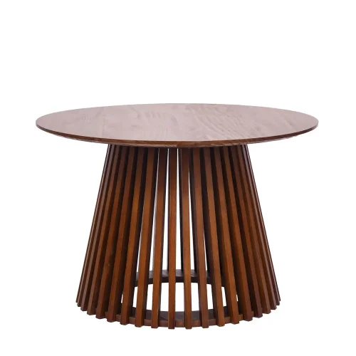 MESA DE CENTRO REDONDA EN MADERA NOGAL Ø70 CM NEREA