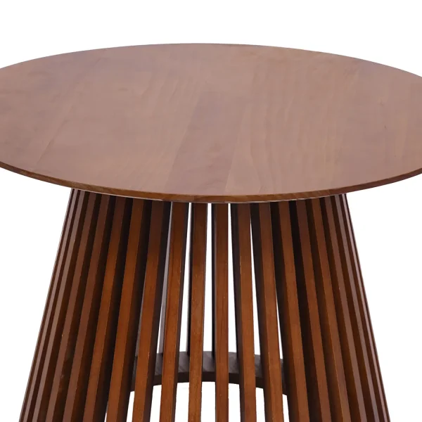 MESA DE CENTRO REDONDA EN MADERA NOGAL Ø70 CM NEREA